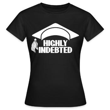 Frais de scolarité Frais semestriels Étudiants - T-shirt Femme - noir - Devant - AI Model Female 172 dark (172cm)