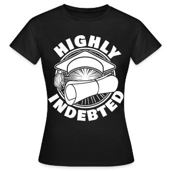 Frais semestriels Frais de scolarité des étudiants - T-shirt Femme - noir - Devant - AI Model Female 172 dark (172cm)