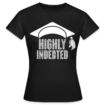 Frais semestriels Frais de scolarité des étudiants - T-shirt Femme - noir - Devant - AI Model Female 172 dark (172cm)