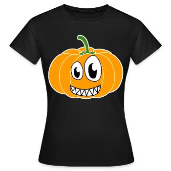 Pumpkins Crazy Pumpkin - Women's T-Shirt - black - Front - AI Model Female 172 dark (172cm)