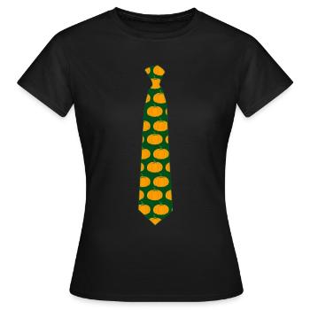 Citrouille Tie Citrouilles - T-shirt Femme - noir - Devant - AI Model Female 172 dark (172cm)