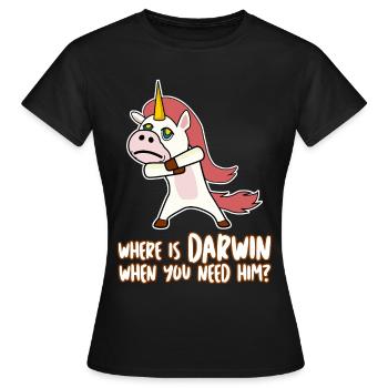 Darwinism Misanthrope Darwin Award - Women's T-Shirt - black - Front - AI Model Female 172 dark (172cm)