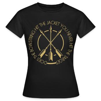 Arc à poulies Tir à l’arc Long Archer - T-shirt Femme - noir - Devant - AI Model Female 172 dark (172cm)
