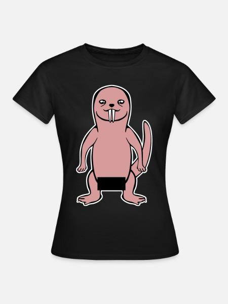 Naakte Mol Rat - Vrouwen T-shirt - zwart