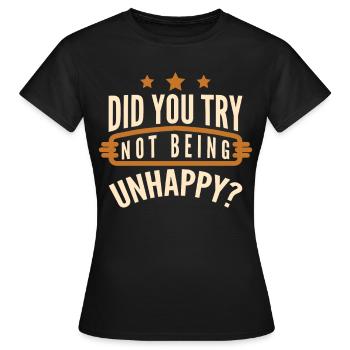 Misanthrope Goth Sarcasm Unhappy - Women's T-Shirt - black - Front - AI Model Female 172 dark (172cm)
