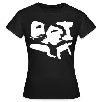 Outils électriques Outils électriques Outil - T-shirt Femme - noir - Devant - AI Model Female 172 dark (172cm)
