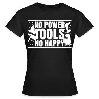 Outils électriques : Les meilleurs outils électriques - T-shirt Femme - noir - Devant - AI Model Female 172 dark (172cm)