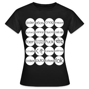 Misanthrope Mots de malédiction Misanthrope - T-shirt Femme - noir - Devant - AI Model Female 172 dark (172cm)