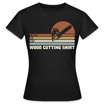 Chain Saw Retro Chainsaws Chainsaw - Women's T-Shirt - black - Front - AI Model Female 172 dark (172cm)