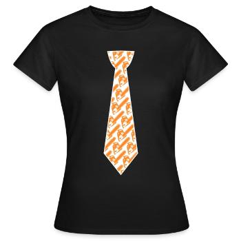 Chain Saw Tie Chainsaws Chainsaw - Women's T-Shirt - black - Front - AI Model Female 172 dark (172cm)