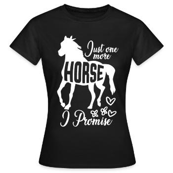 Haflinger étalon cheval équitation - T-shirt Femme - noir - Devant - AI Model Female 172 dark (172cm)