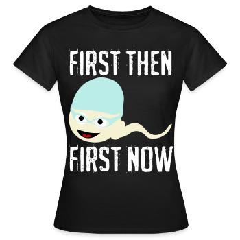Triathlon Swimmer Swimming Sperm - Frauen T-Shirt - Schwarz - Vorne - AI Model Female 172 dark (172cm)