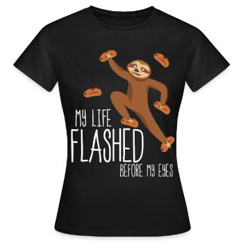 Bloc Escalade de bloc - T-shirt Femme - noir - Devant - AI Model Female 172 dark (172cm)