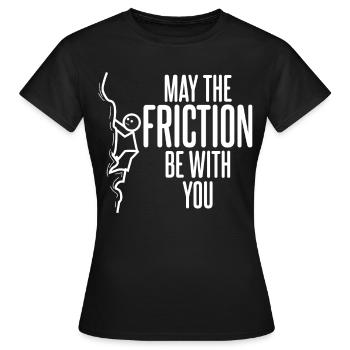 Escalade de bloc Escalade de bloc - T-shirt Femme - noir - Devant - AI Model Female 172 dark (172cm)