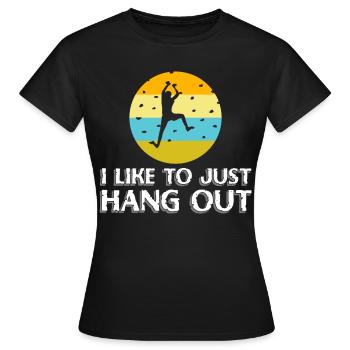 Escalade de bloc Bloc rétro - T-shirt Femme - noir - Devant - AI Model Female 172 dark (172cm)