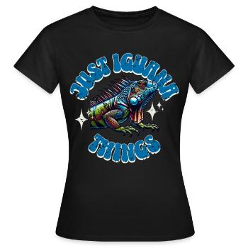 Iguane - T-shirt Femme - noir - Devant - AI Model Female 172 dark (172cm)