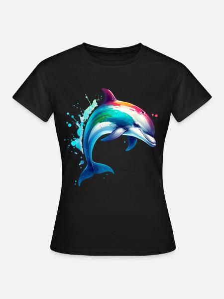 Delfin - Frauen T-Shirt - Schwarz