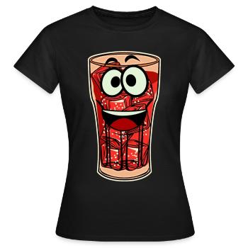 Cola Soft Drinks Soft Drink Lemonade - Women's T-Shirt - black - Front - AI Model Female 172 dark (172cm)