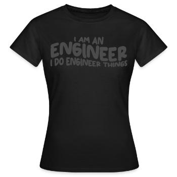 Engineers Engineer Engineering - Women's T-Shirt - black - Front - AI Model Female 172 dark (172cm)