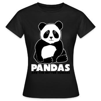 Panda Panda Ours Pandas Géant - T-shirt Femme - noir - Devant - AI Model Female 172 dark (172cm)