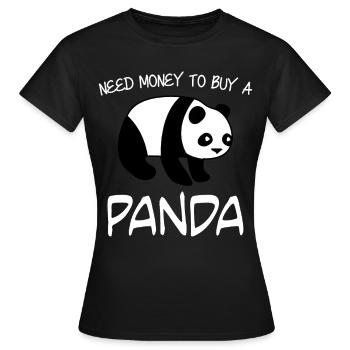 Panda Ours Panda géant - T-shirt Femme - noir - Devant - AI Model Female 172 dark (172cm)