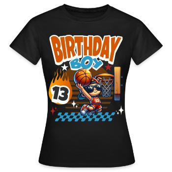 13e anniversaire de basket-ball - T-shirt Femme - noir - Devant - AI Model Female 172 dark (172cm)