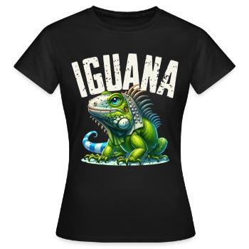 Leguan - Frauen T-Shirt - Schwarz - Vorne - AI Model Female 172 dark (172cm)