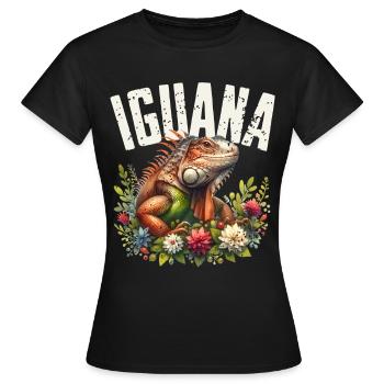 Leguan - Frauen T-Shirt - Schwarz - Vorne - AI Model Female 172 dark (172cm)
