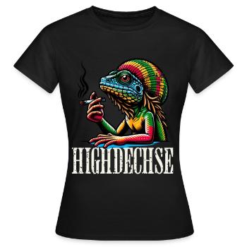 Weed Kiffen Highdechse - Frauen T-Shirt - Schwarz - Vorne - AI Model Female 172 dark (172cm)
