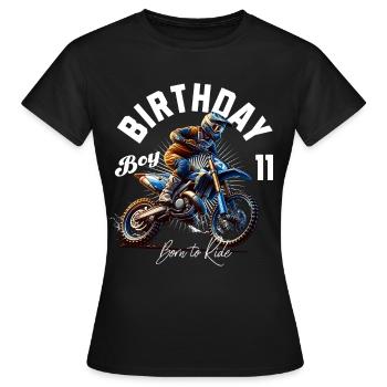 Motocross 11th Birthday - Women's T-Shirt - black - Front - AI Model Female 172 dark (172cm)