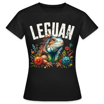 Leguan - Frauen T-Shirt - Schwarz - Vorne - AI Model Female 172 dark (172cm)