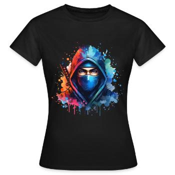 Ninja - T-shirt Femme - noir - Devant - AI Model Female 172 dark (172cm)