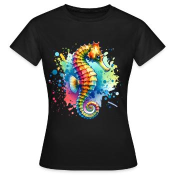 Hippocampe Hippocampe - T-shirt Femme - noir - Devant - AI Model Female 172 dark (172cm)