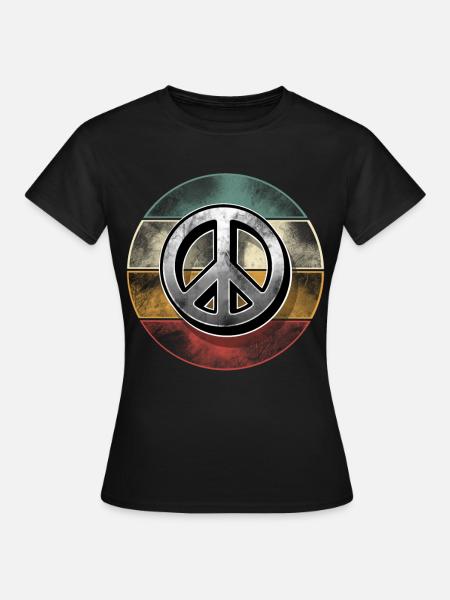 Peacezeichen - Frauen T-Shirt - Schwarz