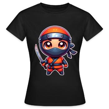 Ninja - T-shirt Femme - noir - Devant - AI Model Female 172 dark (172cm)