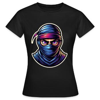 Ninja - T-shirt Femme - noir - Devant - AI Model Female 172 dark (172cm)