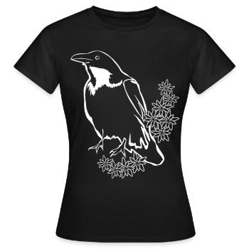 Corbeau Corbeau Arbre Corbeaux Corbeaux - T-shirt Femme - noir - Devant - AI Model Female 172 dark (172cm)