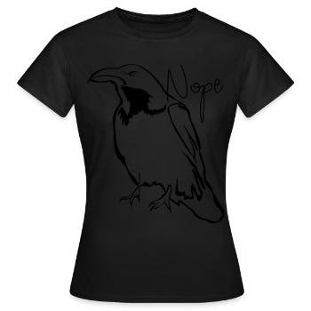 Corbeau Corbeau Arbre Corbeaux Corbeaux - T-shirt Femme - noir - Devant - AI Model Female 172 dark (172cm)