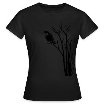 Corbeau Corbeau Corbeau Corbeaux - T-shirt Femme - noir - Devant - AI Model Female 172 dark (172cm)