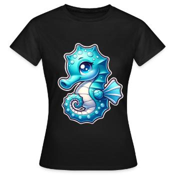 Hippocampe Hippocampe - T-shirt Femme - noir - Devant - AI Model Female 172 dark (172cm)
