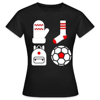 Bébé contrasté - T-shirt Femme - noir - Devant - AI Model Female 172 dark (172cm)