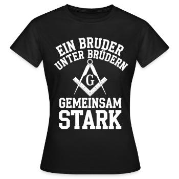 Freimaurer - Frauen T-Shirt - Schwarz - Vorne - AI Model Female 172 dark (172cm)