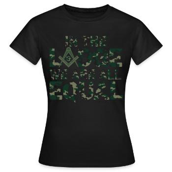 Maçon Maçon Maçon Camo Franc-maçon - T-shirt Femme - noir - Devant - AI Model Female 172 dark (172cm)