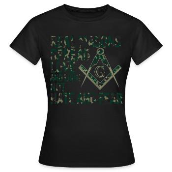 Maçon Maçon Maçon Camo Franc-maçon - T-shirt Femme - noir - Devant - AI Model Female 172 dark (172cm)