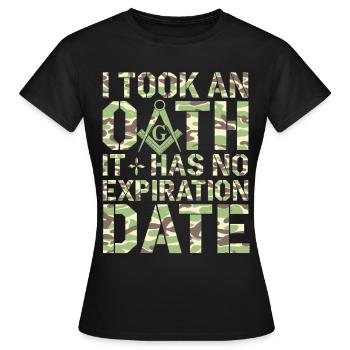 Maçon Maçon Maçon Camo Franc-maçon - T-shirt Femme - noir - Devant - AI Model Female 172 dark (172cm)
