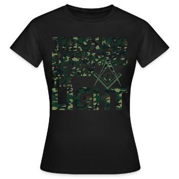 Maçon Maçon Maçon Camo Franc-maçon - T-shirt Femme - noir - Devant - AI Model Female 172 dark (172cm)