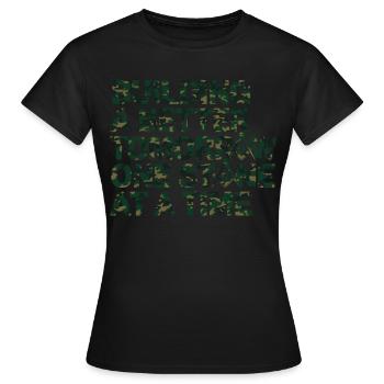 Maçon Maçon Maçon Camo Franc-maçon - T-shirt Femme - noir - Devant - AI Model Female 172 dark (172cm)