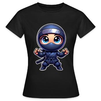 Ninja - T-shirt Femme - noir - Devant - AI Model Female 172 dark (172cm)