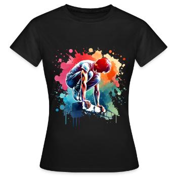 Parkour - T-shirt Femme - noir - Devant - AI Model Female 172 dark (172cm)