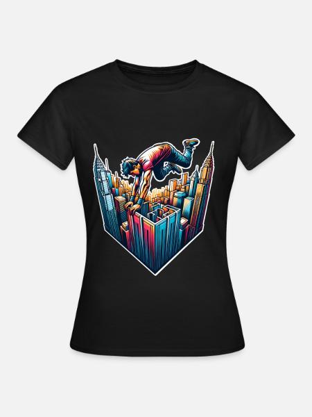 Parkour - Frauen T-Shirt - Schwarz